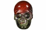 Polished Dragon's Blood Jasper Skull - South Africa #111206-1